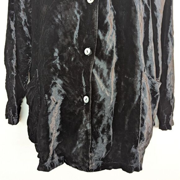 Allen Allen USA Whimsigoth Witchy Feminine Dark Academia Button Down Top L - Picture 4 of 9